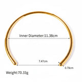 Smooth Glossy Stainless Steel Choker – Waterproof 18K Gold Plated Necklace | Ezra Gems