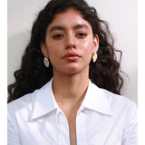 Resin Water Drop Stud Earrings – Waterproof 18K Gold Plated Earrings | Ezra Gems