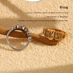 Geometric Clear Zircon Ring – Waterproof 18K Gold Plated Ring | Ezra Gems