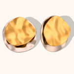 Two-Tone Geometric Stud Earrings – Waterproof 18K Gold Plated Earrings | Ezra Gems