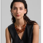 Amber Resin Bead Charm Necklace – Waterproof 18K Gold Plated Necklace | Ezra Gems