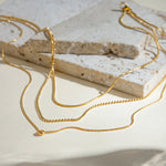 Three Layer Y Shape Necklace – Waterproof 18K Gold Plated Necklace | Ezra Gems