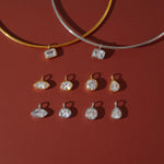 Zircon Charm Rigid Collar Necklace – Waterproof 18K Gold Plated Necklace | Ezra Gems