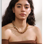 Resin Bead Spacer Chain Necklace – Waterproof 18K Gold Plated Necklace | Ezra Gems
