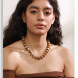 Resin Bead Spacer Chain Necklace – Waterproof 18K Gold Plated Necklace | Ezra Gems