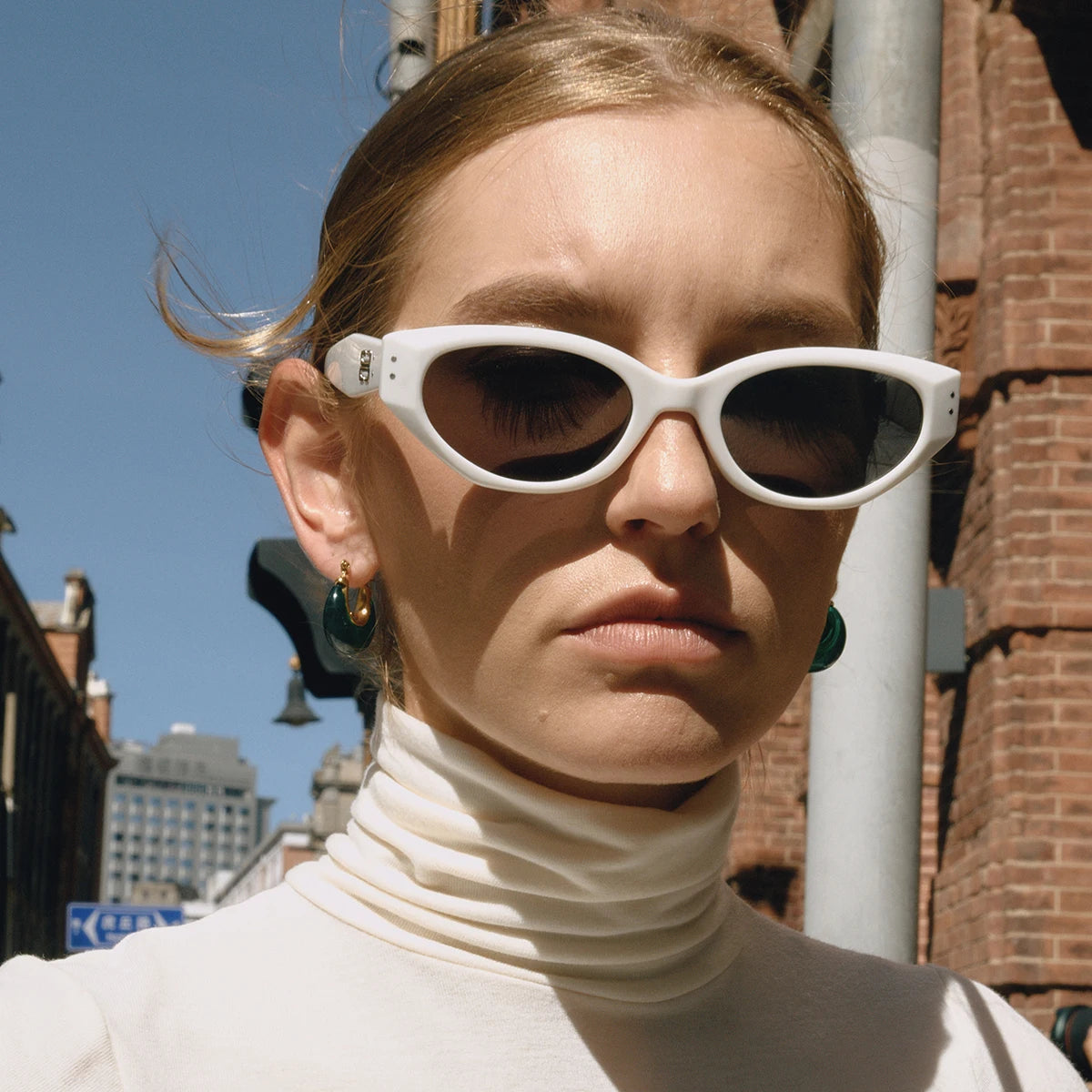 U Shape Resin Drop Earrings – Waterproof 18K Gold Plated Earrings | Ezra Gems
