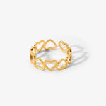 Mixed Link Open Stacking Ring – Waterproof 18K Gold Plated Ring | Ezra Gems