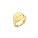Engraved Letter Word Ring