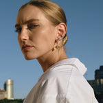 Turquoise Cuff Clip Earrings – Waterproof 18K Gold Plated Earrings | Ezra Gems