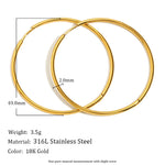 Minimalist Round Loop Hoop Earrings – Waterproof 18K Gold Plated Earring | Ezra Gems