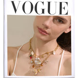 Shell Resin Ocean Charm Pendant Necklace – Waterproof 18K Gold Plated Necklace | Ezra Gems