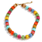 Resin Bead Spacer Chain Necklace – Waterproof 18K Gold Plated Necklace | Ezra Gems