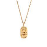 Constellation Square Pendant Necklace – Waterproof 18K Gold Plated Necklace | Ezra Gems