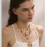 Shell Resin Ocean Charm Pendant Necklace – Waterproof 18K Gold Plated Necklace | Ezra Gems