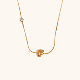 Sparkling Zircon Initial Necklace – Waterproof 18K Gold Plated Necklace | Ezra Gems