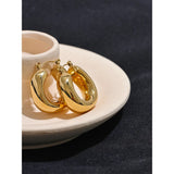 Round Chunky Hoop Earrings