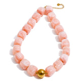 Acrylic Square Beads Chain Necklace