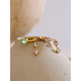 Shiny CZ Drop Earrings