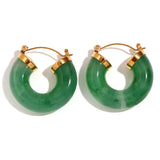 Acrylic Round Tube Hoop Earrings