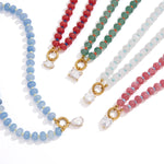 Candy Stone Beaded Zircon Pendant Necklace – Waterproof 18K Gold Plated Necklace | Ezra Gems