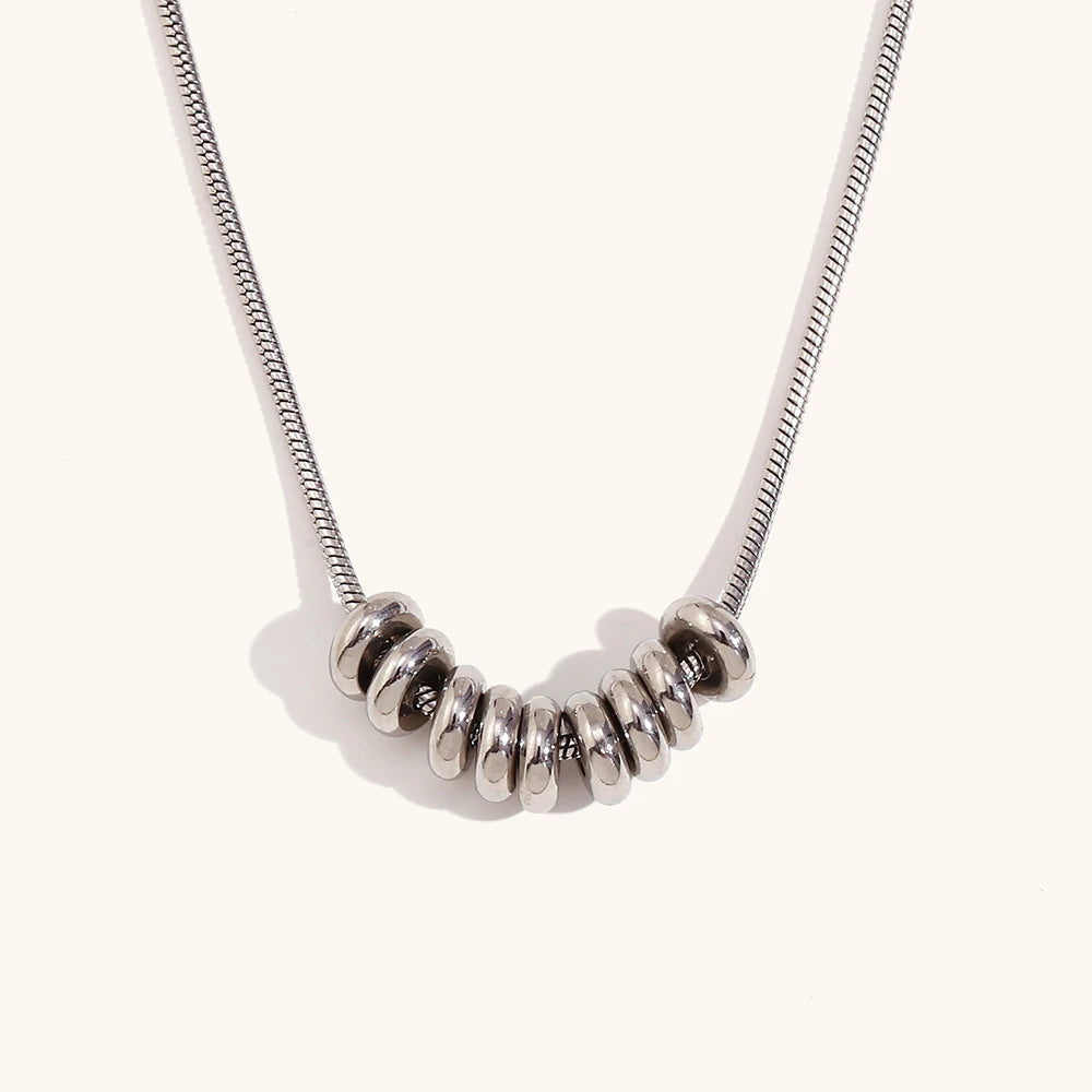 Two-Tone Beans Pendant Necklace – Waterproof 18K Gold Plated Necklace | Ezra Gems