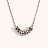 Two-Tone Beans Pendant Necklace – Waterproof 18K Gold Plated Necklace | Ezra Gems