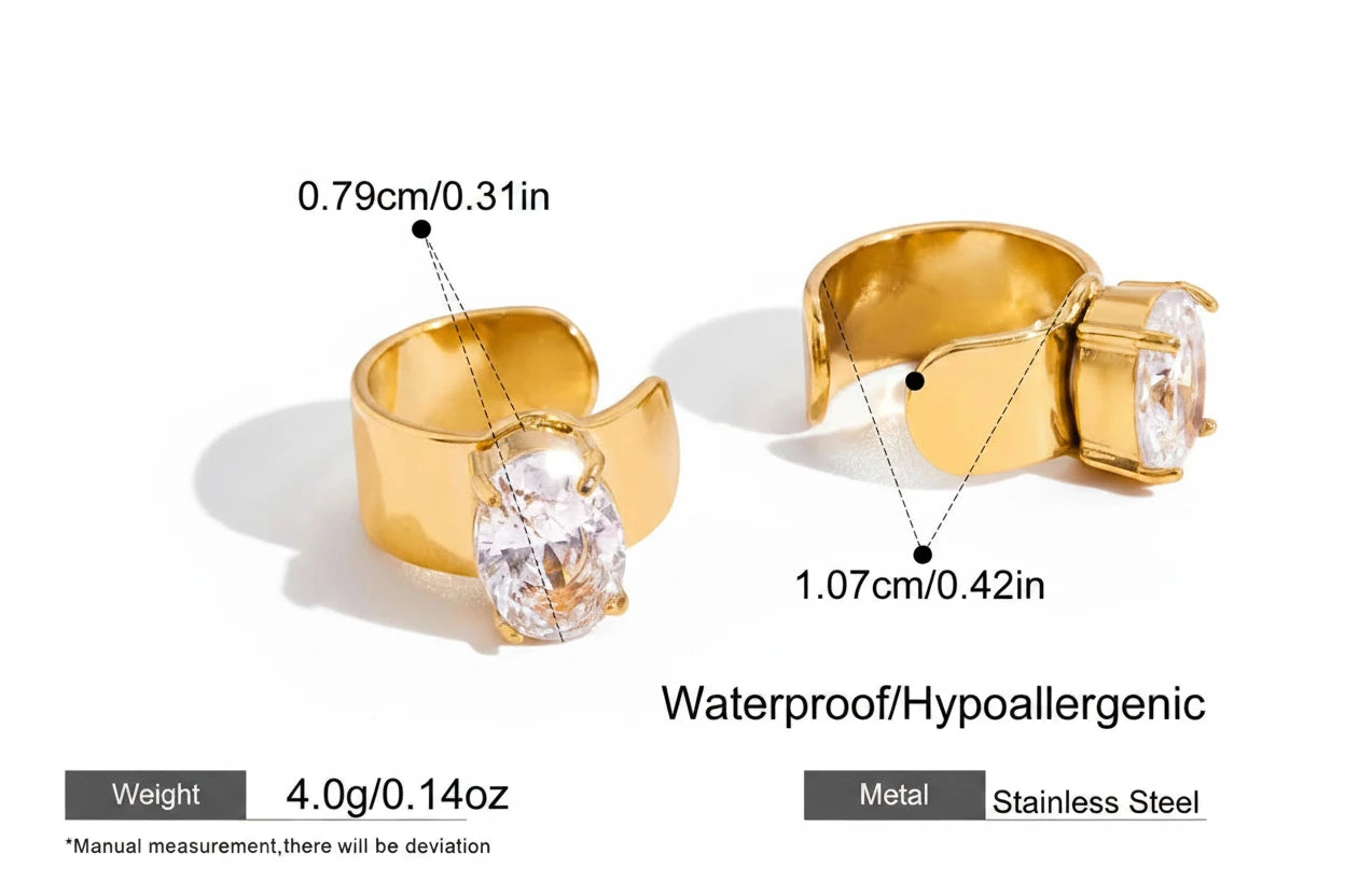 Cubic Zirconia Clip Earrings