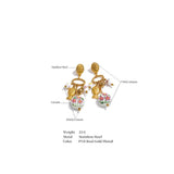 Ceramic Flower Drop Earrings