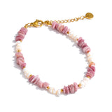 Stone & Pearl Resin Bead Bracelet