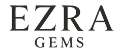 EZRA GEMS logo with text 'Tarnish-Free • Hypoallergenic' on a white background