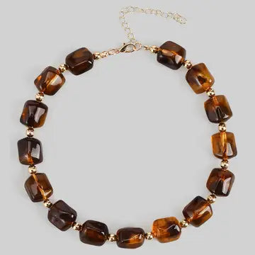 Resin Acrylic Pearl Bead Necklace