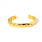 Modern Evil Eye Lady's Cuff Bracelet, 18K gold-plated with a protective eye design, perfect for a sleek, stylish look.