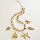 Elegant Luxe Gold Knot Necklace, 18K gold-plated with woven knot design, symbolizing connection and strength, perfect for adding sophistication to any outfit.